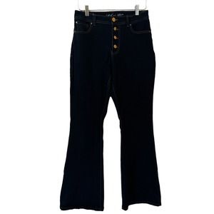 INC International Concepts Flare Leg Regular Fit Stretchy Button Fly Jeans - 8